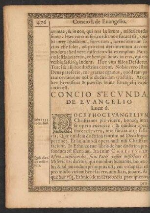 Concio Secunda ...
