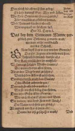 Das XI. - XV. Capittel.