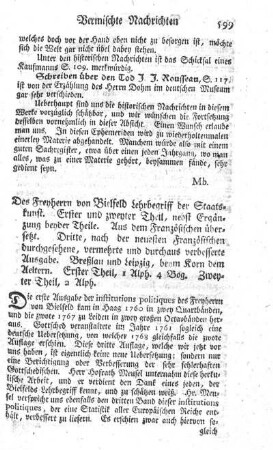 Lehrbegriff der Staatskunst. 3.verb.Ausg. T.1.2.