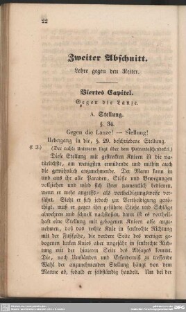 Zweiter Abschnitt. Lehre gegen den Reiter.