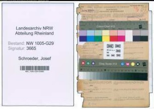 Entnazifizierung Josef Schroeder , geb. 25.09.1906 (Bahnsekretaer)