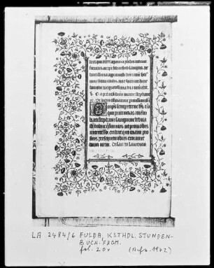 Fragment eines Stundenbuches — Initialen und Bordüre, Folio 20verso