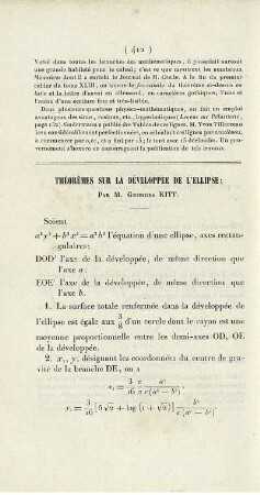 Théorèmes sur la développée de l´ellipse.