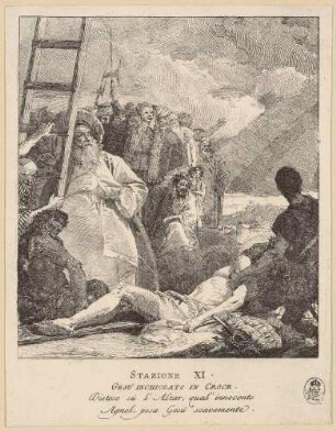 Jesus wird ans Kreuz genagelt (11. Station des Kreuzwegs), aus der Folge "Via Crucis"
