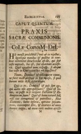 193-222, Caput Quintum. Praxis Sacrae Communionis.