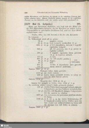 401. [1579, Mai 15. Leipzig]