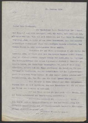 Brief an Fritz Volbach : 25.02.1914