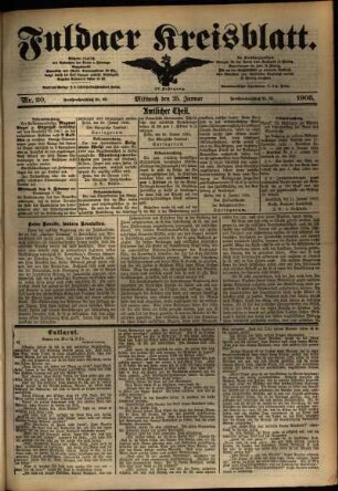 Ausgabe vom Mittwoch, den 25. Januar 1905.