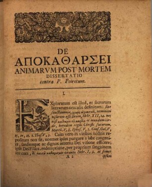 Poiretismus fanaticus ... in doctrina de apokatharsei animae ante et post mortem detectus