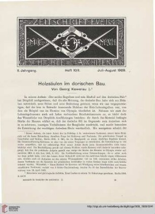 Heft 10/11 [Juli-August 1909]