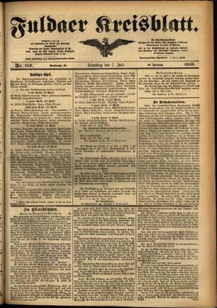 Ausgabe vom Dienstag, den 07. Juli 1908.