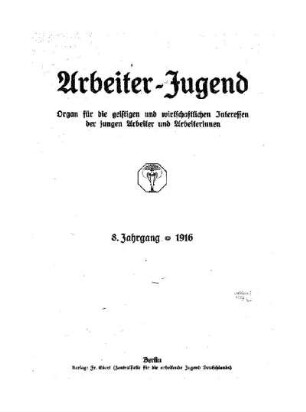 8: Arbeiter-Jugend - 8.1916