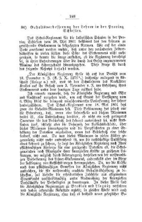 Gehaltsverbesserungen der Lehrer in der Provinz Schlesien : [IV. Elementarschulwesen]