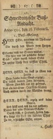 42. Schweidnitzische Buß-Andacht