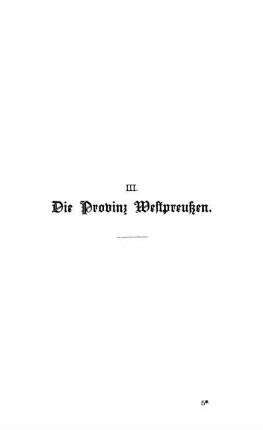 III. Die Provinz Westpreußen.