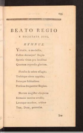 Hymni. Beato Regio