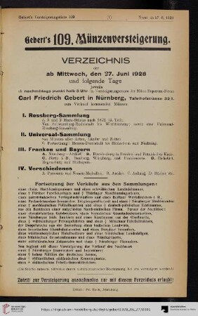 Verzeichnis