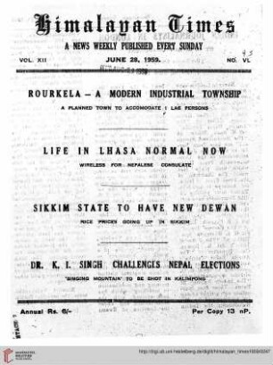 No. XLV (28 June 1959)