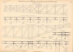 Dortmund-Ems-Kanal. Emsbrücke, Tunxdorf: Ansichten, Schnitte 1:10