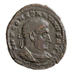 Münze, Follis, Aes 2, 316 n. Chr.