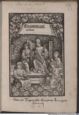 Grammatica nova : mit Vorrede von Johannes Cassis und mit Brief von Matthaeus Moretus an Cassis
