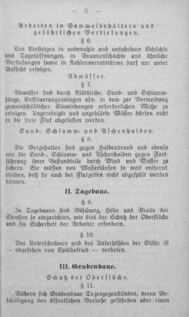 II. Tagebaue.