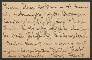 Brief an Ludwig Strecker  und B. Schott's Söhne : 08.04.1914