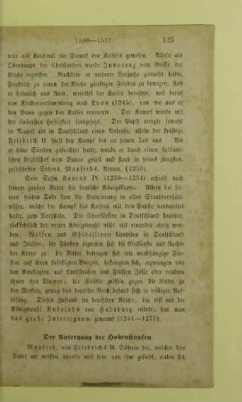 Der Untergang der Hohenstaufen