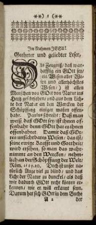 Geehrter und geliebter Leser,