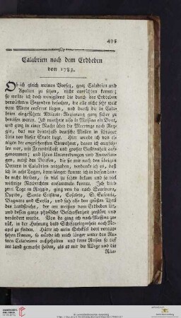 Calabrien nach dem Erdbeben von 1783