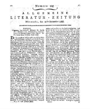 Essich, J. G.: Chemisches Handbuch für junge angehende Aerzte, Apotheker und andere Liebhaber der Chemie. Augsburg: Rieger 1786