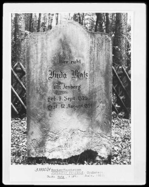 Grabstein Juda Katz (+1891)