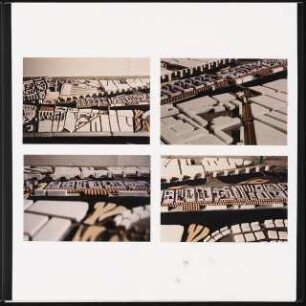 Neugestaltung der Spreeufer zwischen Jannowitzbrücke und Elsenbrücke, Berlin-Friedrichshain Schinkelwettbewerb 1991: Album mit Modellansichten, beidseitig