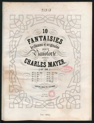 N°. 10: 10 fantaisies brillantes et originales pour le pianoforte op. 188