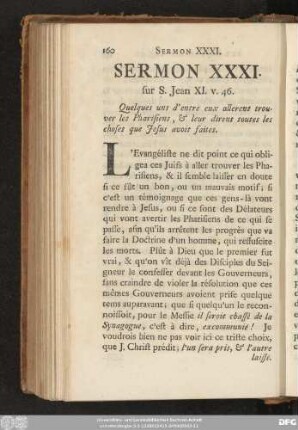 Sermon XXXI. sur S. Jean XI. v. 46.