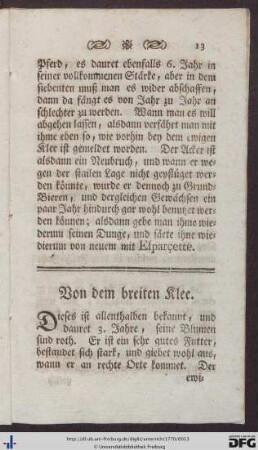 Von dem breiten Klee.