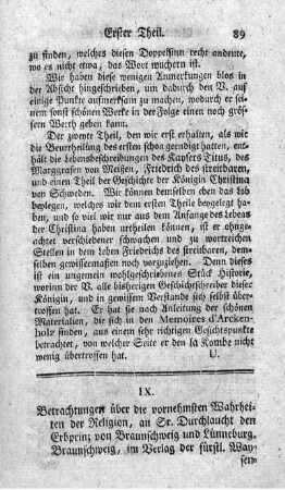 Betrachtungen über die vornehmsten Wahrheiten in der Religion.