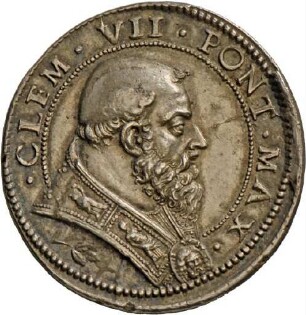 Medaille von Giovanni Bernardi da Castel Bolognese auf Papst Clemens VII. und die Wiedereinsetzung der Medici in Florenz, 1531