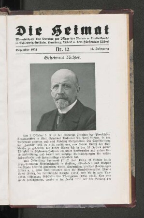 Dezember 1931, Nr. 12, 41. Jahrgang