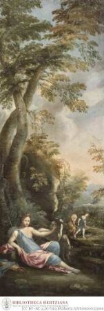 Landschaft mit rastender Diana und ihren Jagdhunden