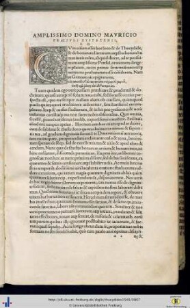 Amplissimo Domino Mauricio Praesuli Eystatensi S. D.