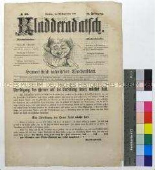 Kladderadatsch Nr. 38, 16. September 1849