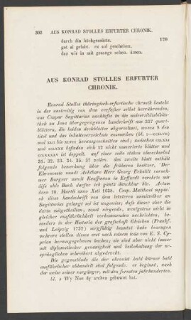Aus Konrad Stolles Erfurter Chronik.