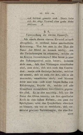 §. 6. Untersuchung des viertem Einwurfs.