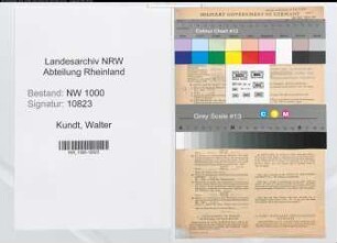 Entnazifizierung Walter Kundt, geb. 01.10.1896 (Kaufm.Angest.)