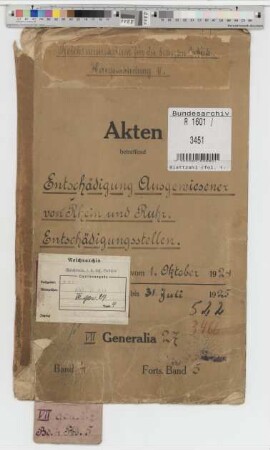 Entschädigung Ausgewiesener von Rhein und Ruhr: Entschädigungsstellen: Bd. 4