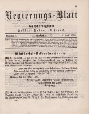 35. Ministerial-Bekanntmachung, die Abänderungen der Postordnung vom 8. März 1879 betreffend