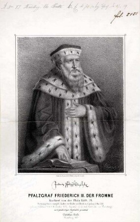 Friedrich III., der Fromme, Pfalzgraf, Kurpfalz