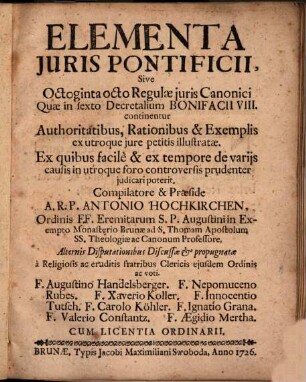 Elementa iuris pontificii ...