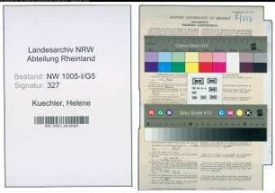 Entnazifizierung Helene Kuechler , geb. 01.11.1887 (Diakonisse)